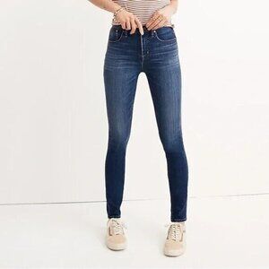 Madewell 10 Inch High Rise Skinny Jeans Danny Dark Wash